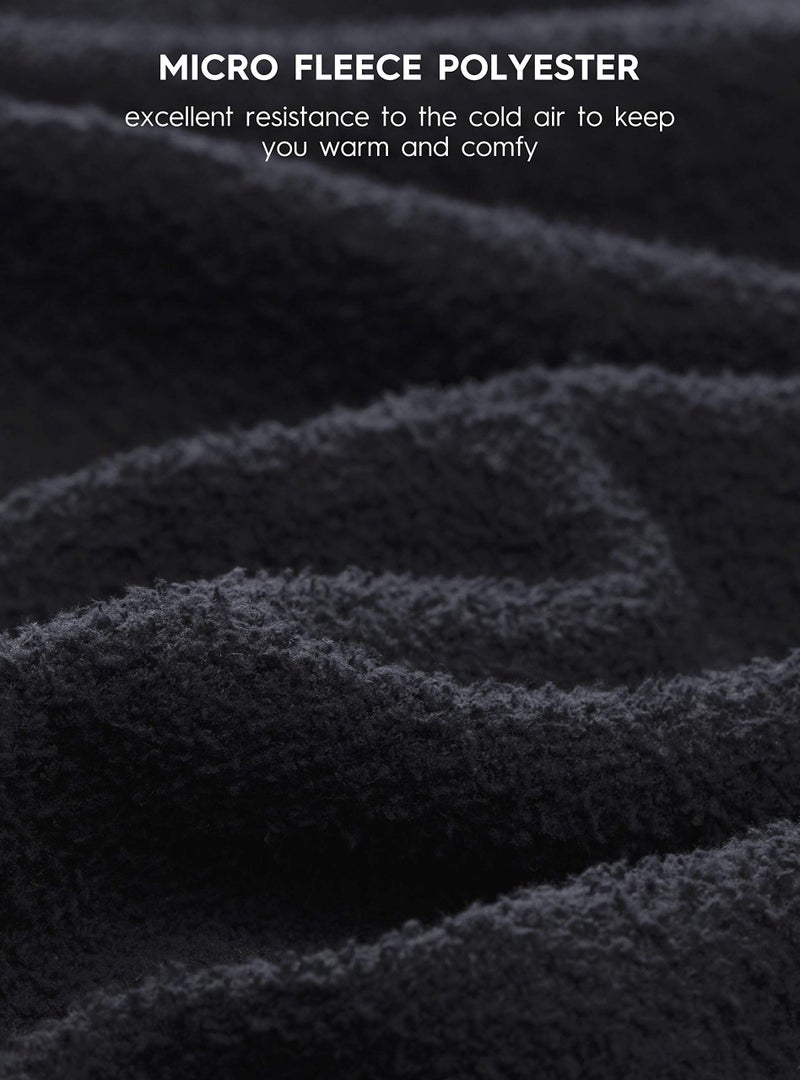 DAVID ARCHY Mens Pajamas Set Ultra-Soft Fleece Pajamas Lightweight & Breathable Sleepwear Long Sleeve Lounge Set with Pockets (L, Black - Gradient Color) - Image 5